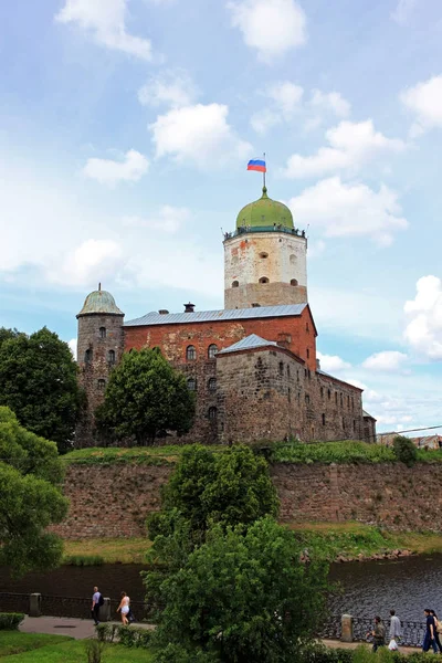 Vyborg Rússia Julho 2016 Castelo Vyborg Uma Fortaleza Medieval Construída — Fotografia de Stock
