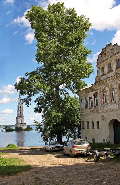 Kaljasin Russland Juli 2017 Der Überflutete Glockenturm Ist Teil Der — Stockfoto