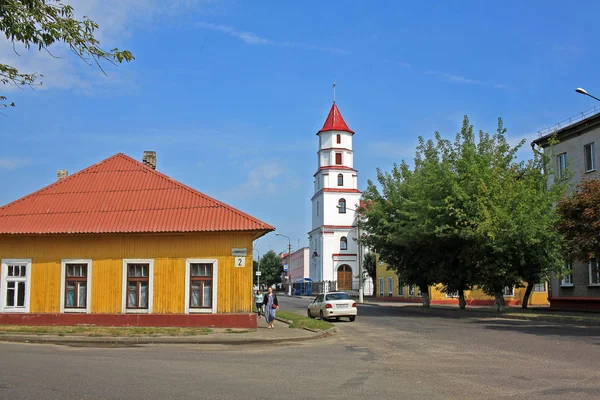 Barysaw Bielorrusia Agosto 2018 Iglesia Natividad Virgen María Centro Ciudad —  Fotos de Stock