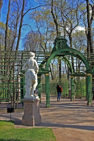 Giardino d'estate a San Pietroburgo, Russia — Foto Stock