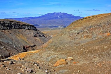 Kamçatka Yarımadası'ndaki Mutnovsky yanardağının yamacı. Russi