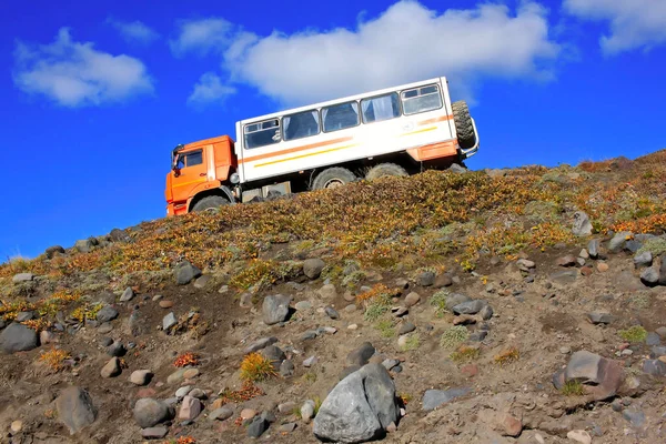 Península Kamchatka Rusia Septiembre 2019 Hills Kamchatka Viajar Estos Lugares Imagen De Stock