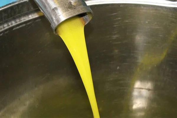 Greece Attica Extra Virgin Olive Oil Extraction Process Olive Oil — Stock Photo, Image