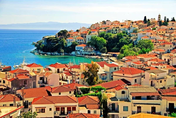 Griechenland Insel Skiathos Blick Auf Die Stadt Skiathos — Stockfoto