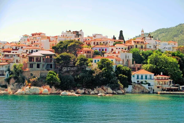 Grécia Ilha Skiathos Vista Cidade Skiathos Maio 2012 — Fotografia de Stock