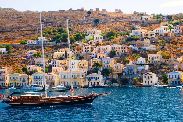 Grekland Symi Över Staden Symi — Stockfoto