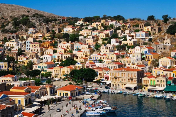 Grekland Symi Över Staden Symi — Stockfoto