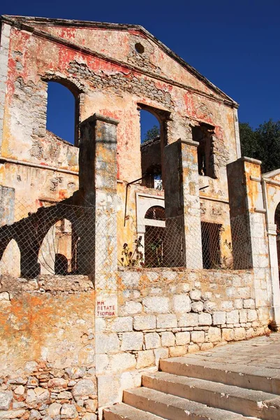 Ελλάδα Σύμη Παλιά Παραδοσιακά Σπίτια Στην Άνω Σύμη — Φωτογραφία Αρχείου