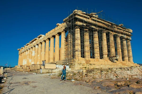 Griekenland Athene Juni 2020 Zicht Archeologische Site Van Acropolis Heuvel — Stockfoto
