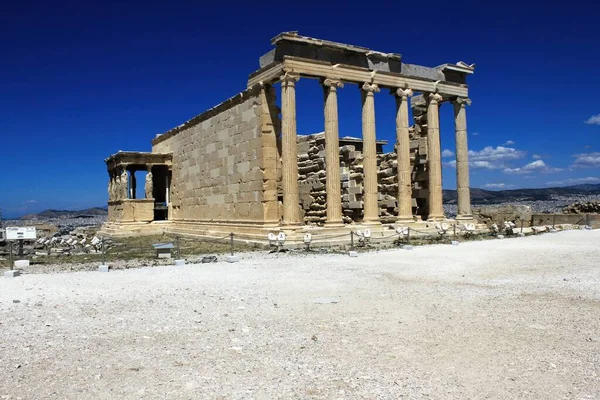 Grecia Atenas Junio 2020 Vista Del Sitio Arqueológico Acrópolis Vacío — Foto de Stock