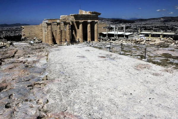 Greece Athens June 2020 Archaeological Site Acropolis Empty Visitors View — Stock Photo, Image