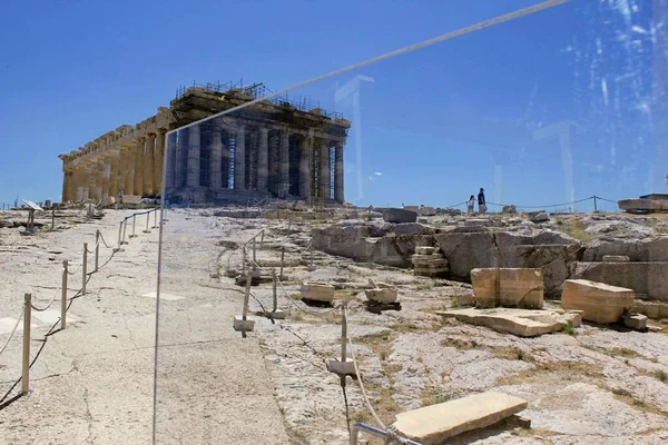 Греция Афины Июня 2020 Года Археологический Памятник Акрополиса Пустой Посетителей — стоковое фото