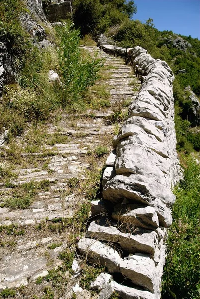 Traditional Stone Made Staircase Vradeto Village One Villages Known Zagoria — Stock Photo, Image