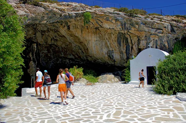 Grécia Antiparos Ilha Entrada Caverna Antiparos Agosto 2010 — Fotografia de Stock