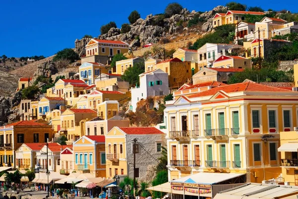 Grekland Symi Över Staden Symi — Stockfoto