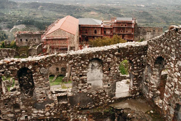 Zřícenina Starého Hradu Regionu Laconia Jižním Řecku — Stock fotografie