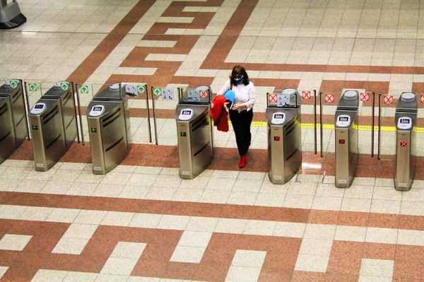 Máquinas Expendedoras Billetes Estación Metro Syntagma Atenas Grecia Mayo 2020 — Foto de Stock