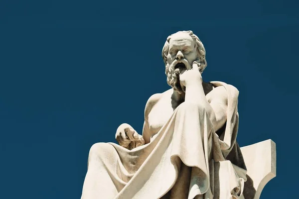 Standbeeld Van Oude Griekse Filosoof Socrates Athene Griekenland — Stockfoto
