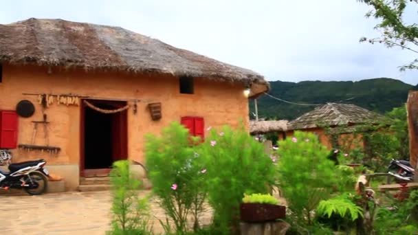 Casas Tierra Tradicionales Minorías Étnicas Vietnam — Vídeo de stock