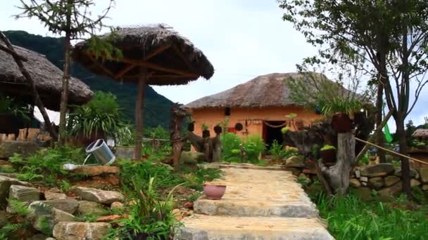 Traditionelle Landhäuser Ethnischer Minderheiten Vietnam — Stockvideo