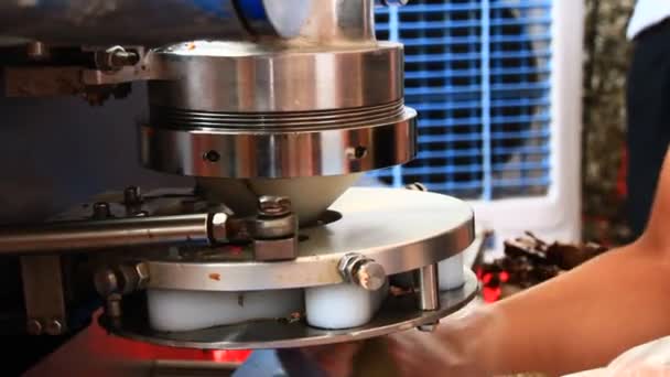 ベトナムの機械で伝統的な餅を作る — ストック動画