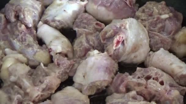 Processamento Cozinhar Pratos Carne Ganso — Vídeo de Stock