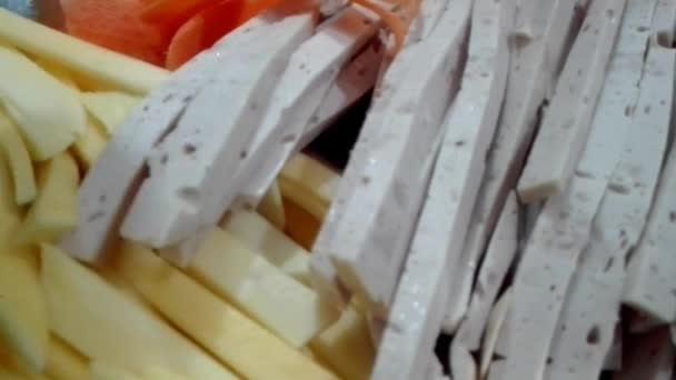 Rýžový Koláč Zabalený Mase Zelenině — Stock video