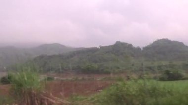 Yağmurda otoyolda giden arabalar.