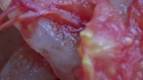 Pesce Calamaro Fritto Con Pomodori — Video Stock