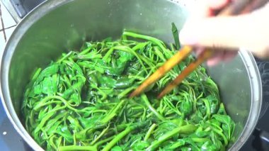 Bahçeden sebze topla, yıka ve pişir.