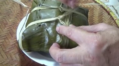 Geleneksel Chung keki Vietnam 'da Tet tatilinde