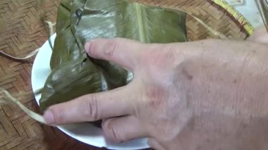 Geleneksel Chung keki Vietnam 'da Tet tatilinde