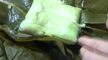 Geleneksel Chung keki Vietnam 'da Tet tatilinde