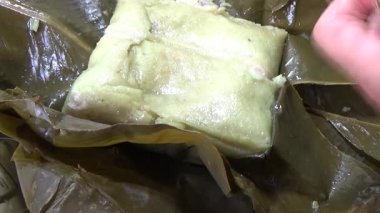 Geleneksel Chung keki Vietnam 'da Tet tatilinde