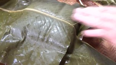 Geleneksel Chung keki Vietnam 'da Tet tatilinde