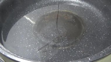 Domuzu parçalara ayır, eti baharatlarla terbiye et ve eti bir tencere yağda kızart.