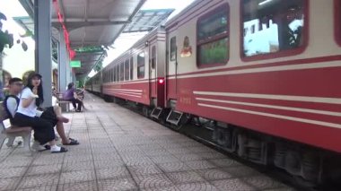 September 16, 2025. Chuvanan, Chi Linh, Hai Phong, Vietnam.at the train station in Vietnam