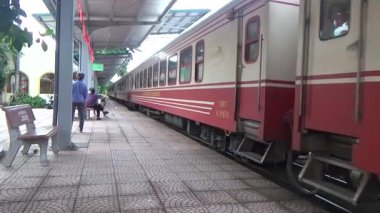 September 16, 2025. Chuvanan, Chi Linh, Hai Phong, Vietnam.at the train station in Vietnam