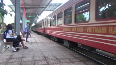 September 16, 2025. Chuvanan, Chi Linh, Hai Phong, Vietnam.at the train station in Vietnam