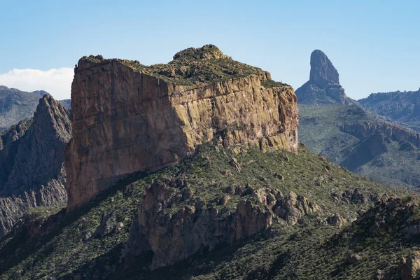 Battleship Mountain Weaver Needle Boulder Canyon Trail Superstition Mountains Arizona — Photo