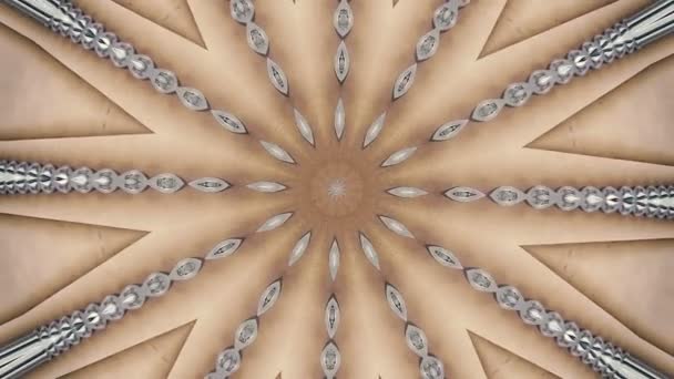 Abstract Symmetric Geometric Kaleidoscope Pattern Background Untitled Project — Stock Video