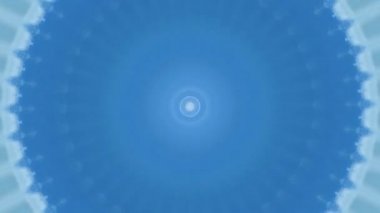 Mavi ve beyaz ses tonuyla Kulübü, kumaş, konser, müzik video, olay, moda, gösteri veya animasyon için hareket kaleydoskop arka plan