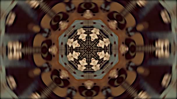 Abstract Dot Motion Background Psychedelic Kaleidoscopic Acoustic Guitar — Stock Video