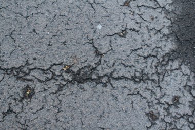 Eski çatlamış asfalt dokusu