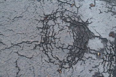Eski çatlamış asfalt dokusu