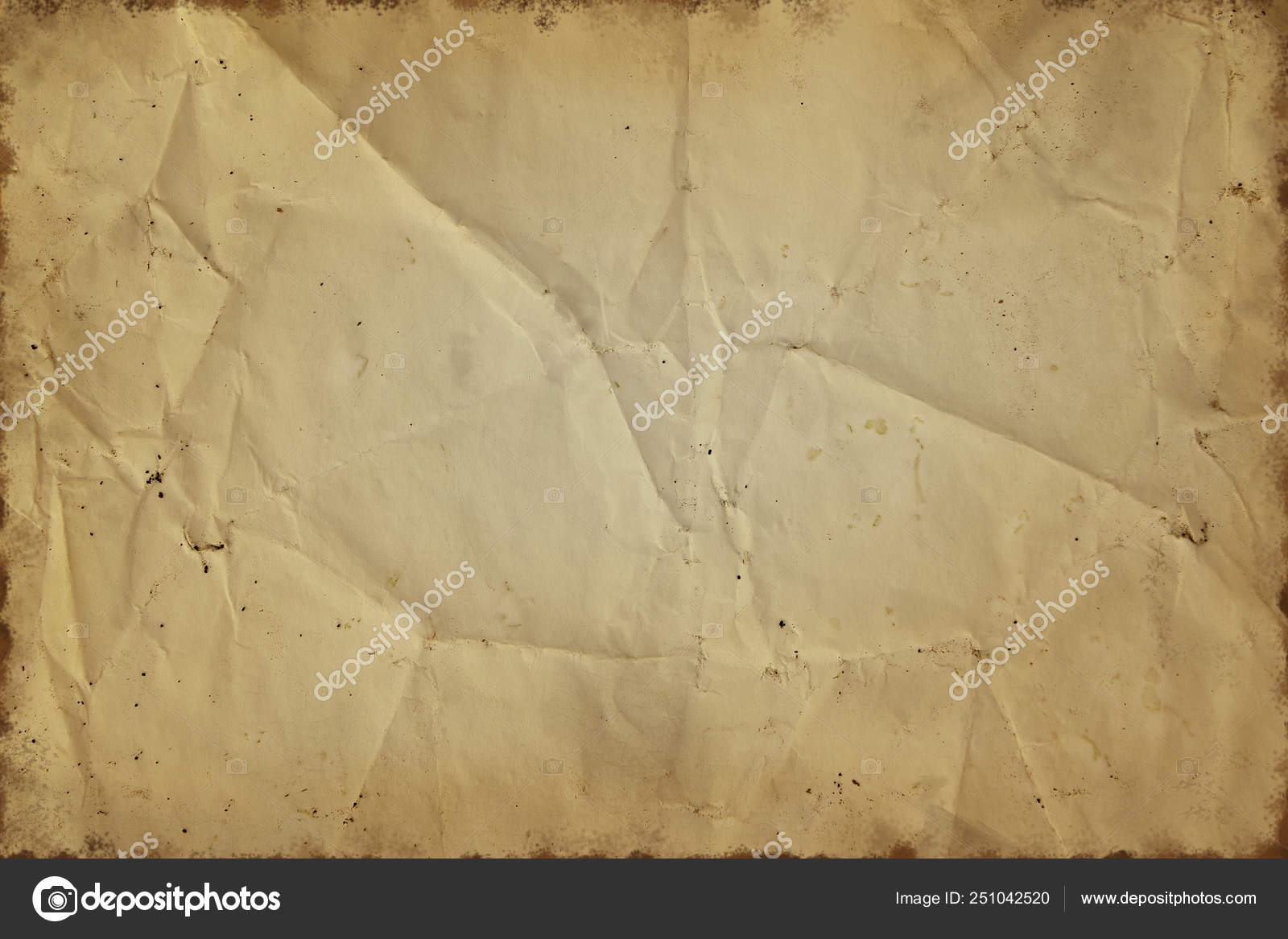 Old Brown Crumpled Paper Background Texture Stock Photo Image By C Kittyfly