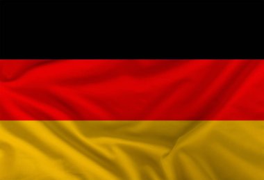 dökümlü tekstil, arka plan üzerinde renkli Alman ulusal bayrağı