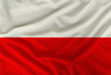 dökümlü tekstil, arka plan üzerinde renk polonya ulusal bayrağı