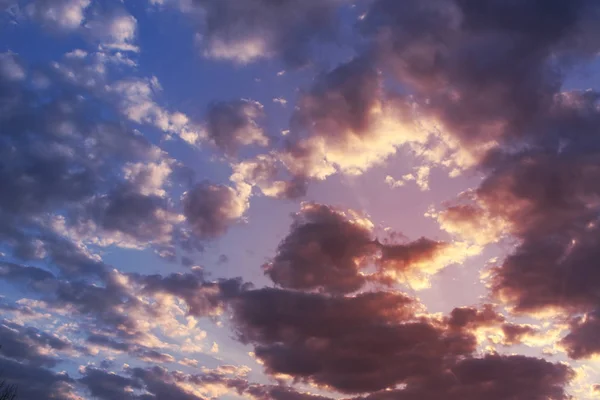 五颜六色的夕阳天空在明亮的加工，背景 — 图库照片