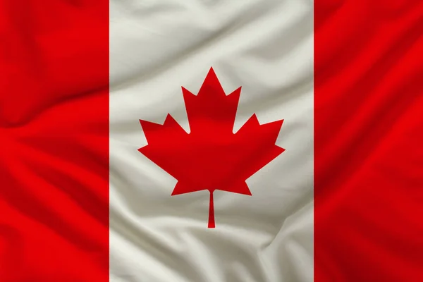 Canada nationale zijde vlag — Stockfoto